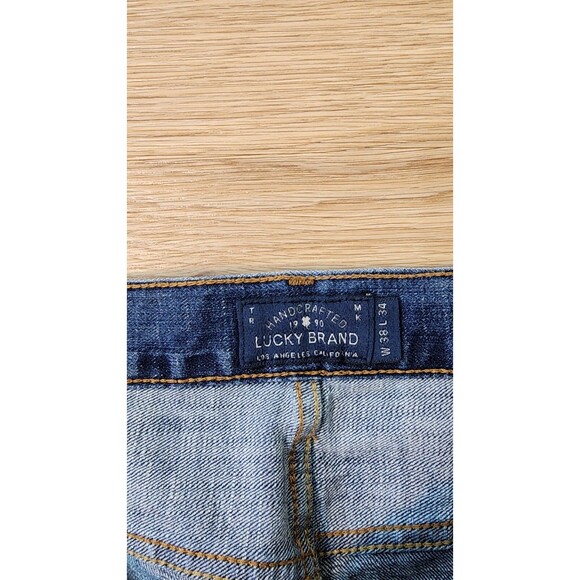 Lucky Brand 221 Jeans Mens 38x34 Straight Blue Denim Relaxed Fit Pants Y2K - Picture 2 of 13